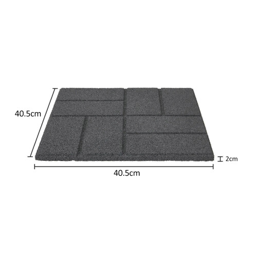 (4) Reversible Garden Stepping Stones Decking Paver 40x40cm 1