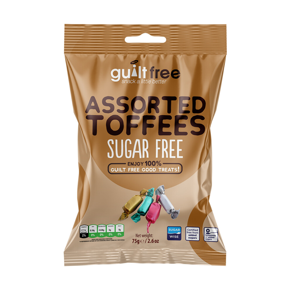 Guiltfree (Pack Of 1) Sugar Free Assorted Toffees 75G Diabetic Treats