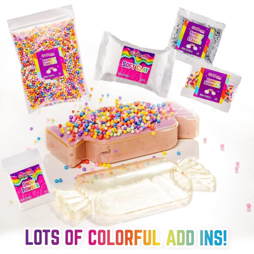 GirlZone Rainbow Candy DIY Slime Kit, Rainbow Slime 1
