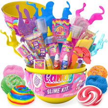 GirlZone Rainbow Candy DIY Slime Kit, Rainbow Slime