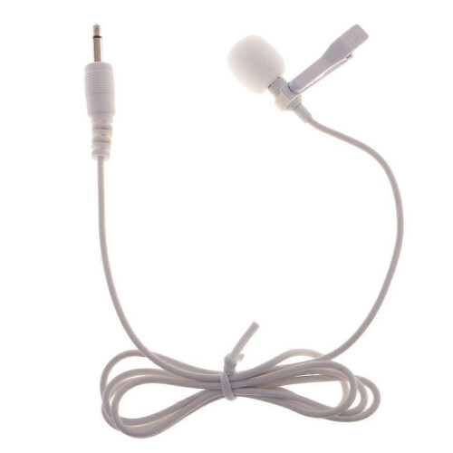 (As show, One size) 3.5mm Plug Mini Clip Microphone Mic For iPhone SmartPhone Recording White 1
