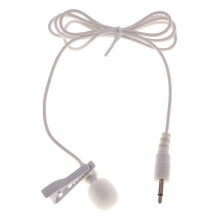(As show, One size) 3.5mm Plug Mini Clip Microphone Mic For iPhone SmartPhone Recording White