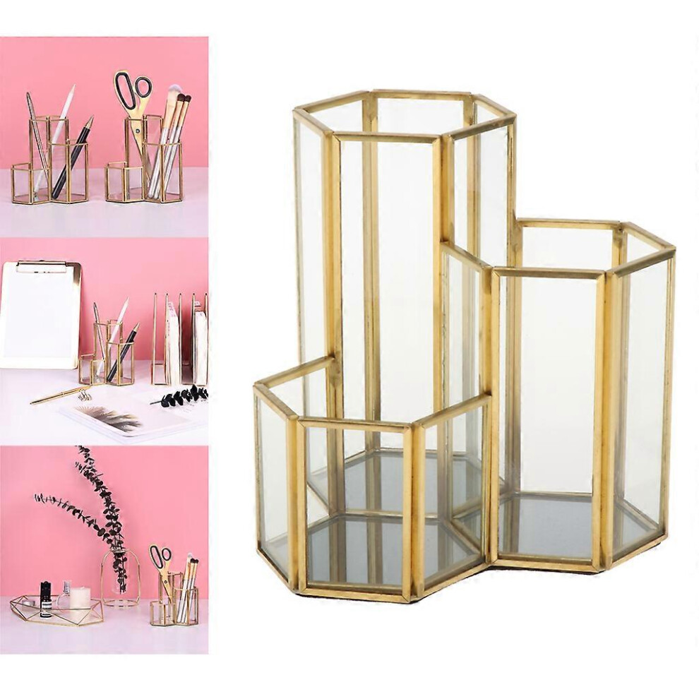 (As show, One size) Tabletop Organizer Cosmetics Pen Holder Storage Box Bedroom Ornamentation-image-OPC-PHSCFNN-NEW