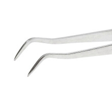 (As show, One size) Dental Instruments Tweezers Forceps Stainless Steel Curved Head