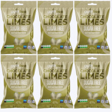 (Pack of 6) Sugar Free Chocolate Limes Sweets 75g