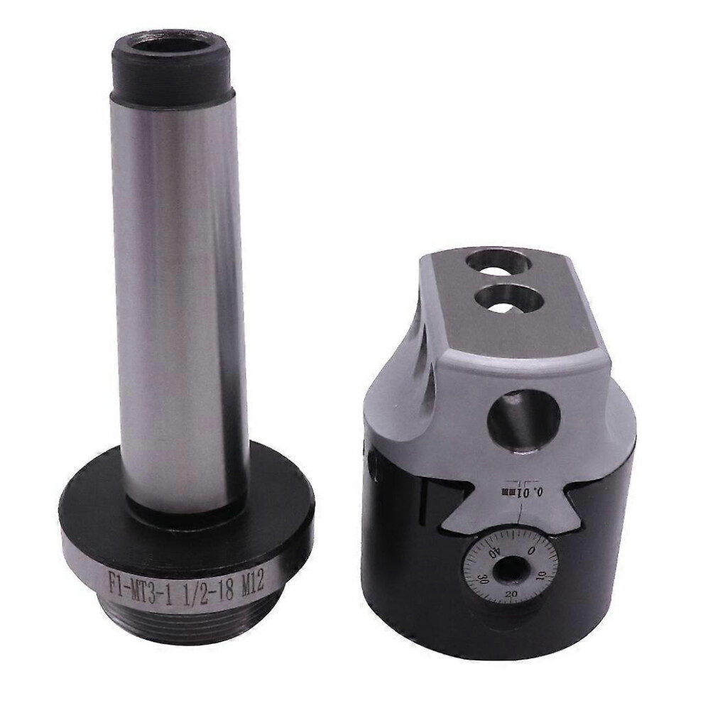 (As Show, One Size) 50Mm Mt3 M12 Boring Head With Morse Taper Shank For Lathe Milling Tool 4633730158855