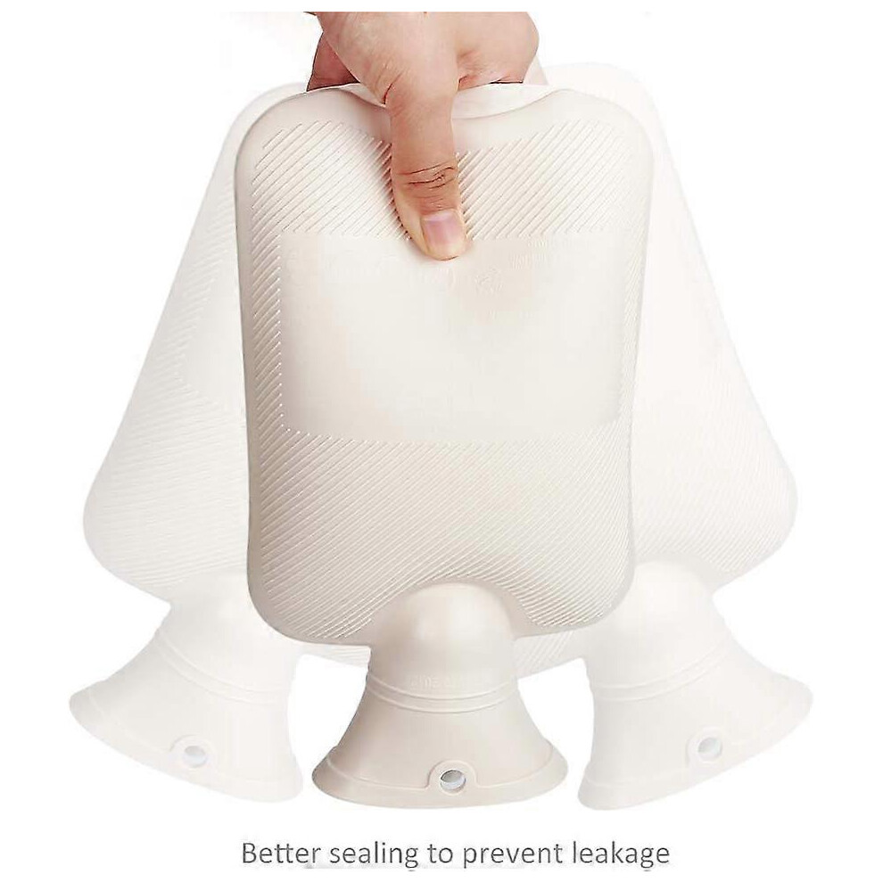 Kikidex (As Show, One Size) Premium Hot Water Bottle With Cover, 800Ml Hot Water Bottle With Soft Plush Cover, Bed Bottle With Fleece Cover