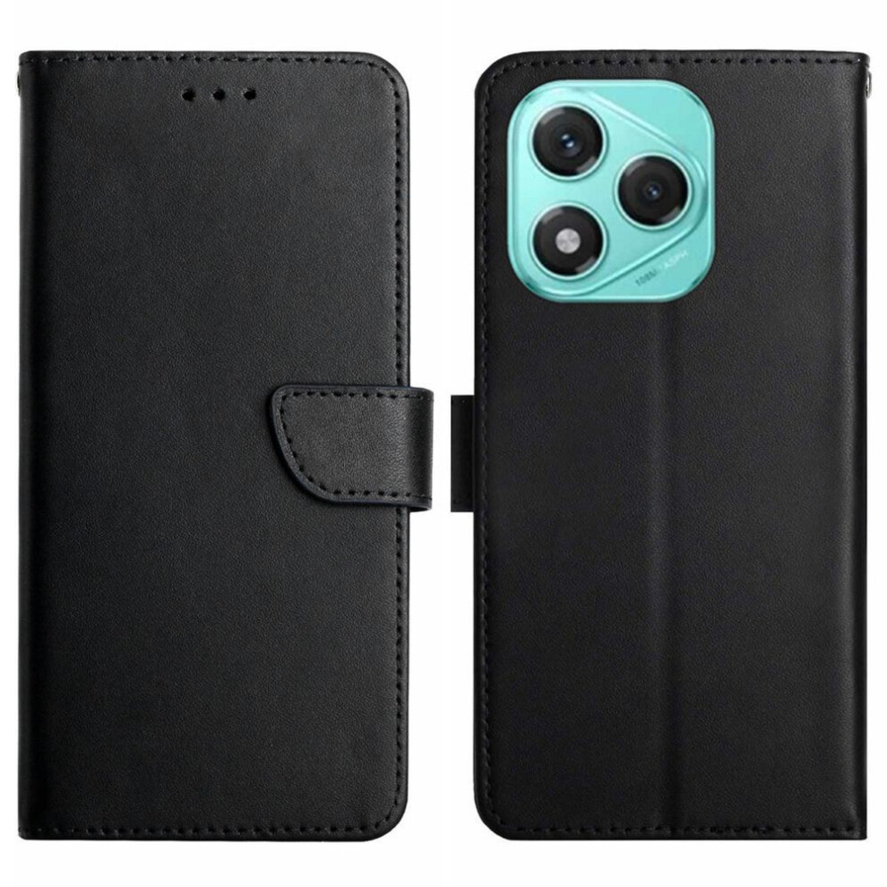 (as the picture, Black) For Honor 400 Lite Case Genuine Cow Leather Phone Cover Nappa Texture