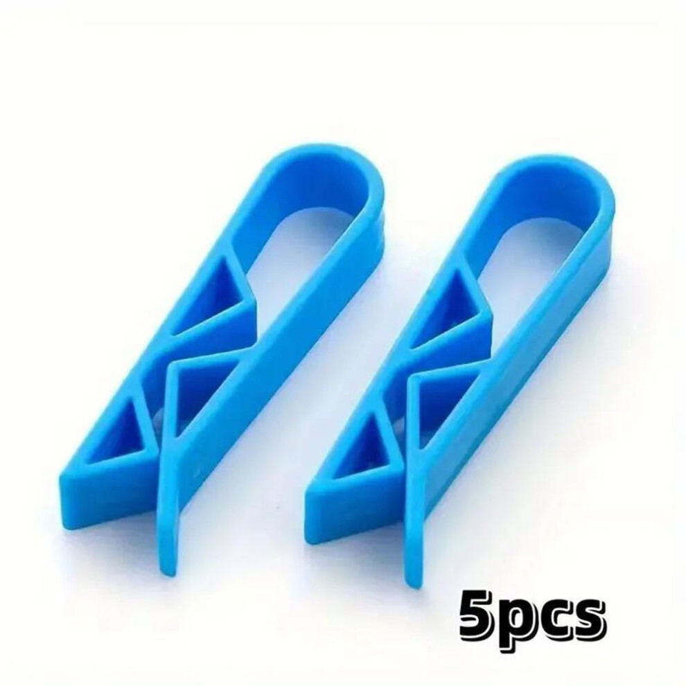 (blue, 5PCS) 2/5/10pcs Trash Bag Fixed Clip Universal Plastic Garbage Basket Bag Fixed Holder For Bathroom Organizer Home Kitchen Storage Clamp