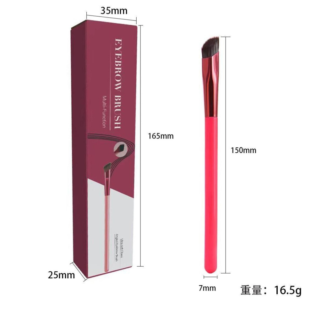 (black) Mf Eyebrow Stamp Brush - Square Angled For Brows, Concealer+hairline. Pro Wild Brow Tool W/precision Edge, Flawless Shaping & Face Contouring.