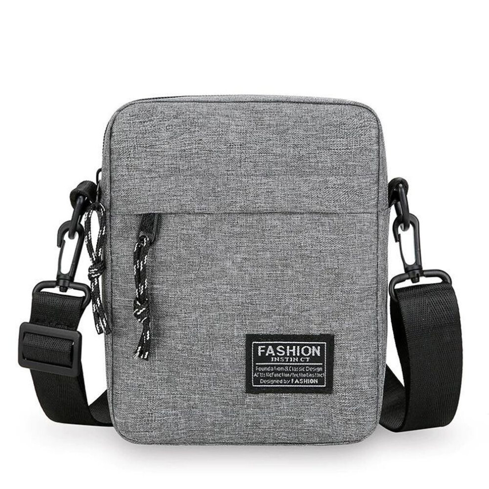 (grey) Simple Mini Crossbody Handbags Bag Men's Nylon Shoulder Side Bag For Men Messenger Phone Sling Bag Husband  Chest Pack Wallet
