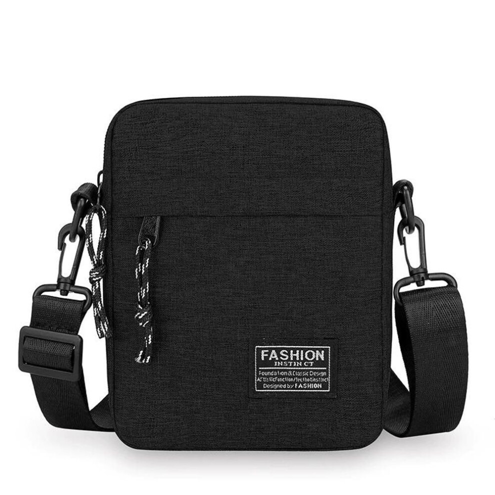 (black) Simple Mini Crossbody Handbags Bag Men's Nylon Shoulder Side Bag For Men Messenger Phone Sling Bag Husband  Chest Pack Wallet