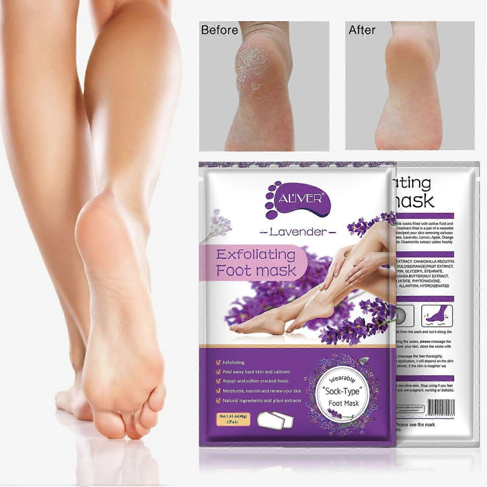 (As show, One size) Foot Exfoliating Mask 3 Pack, Exfoliator Peel Off Callus Dead Skin Remover, Baby Soft and Smooth Feet to the Touch - Men Women-image-OPC-PHSCXVR-NEW