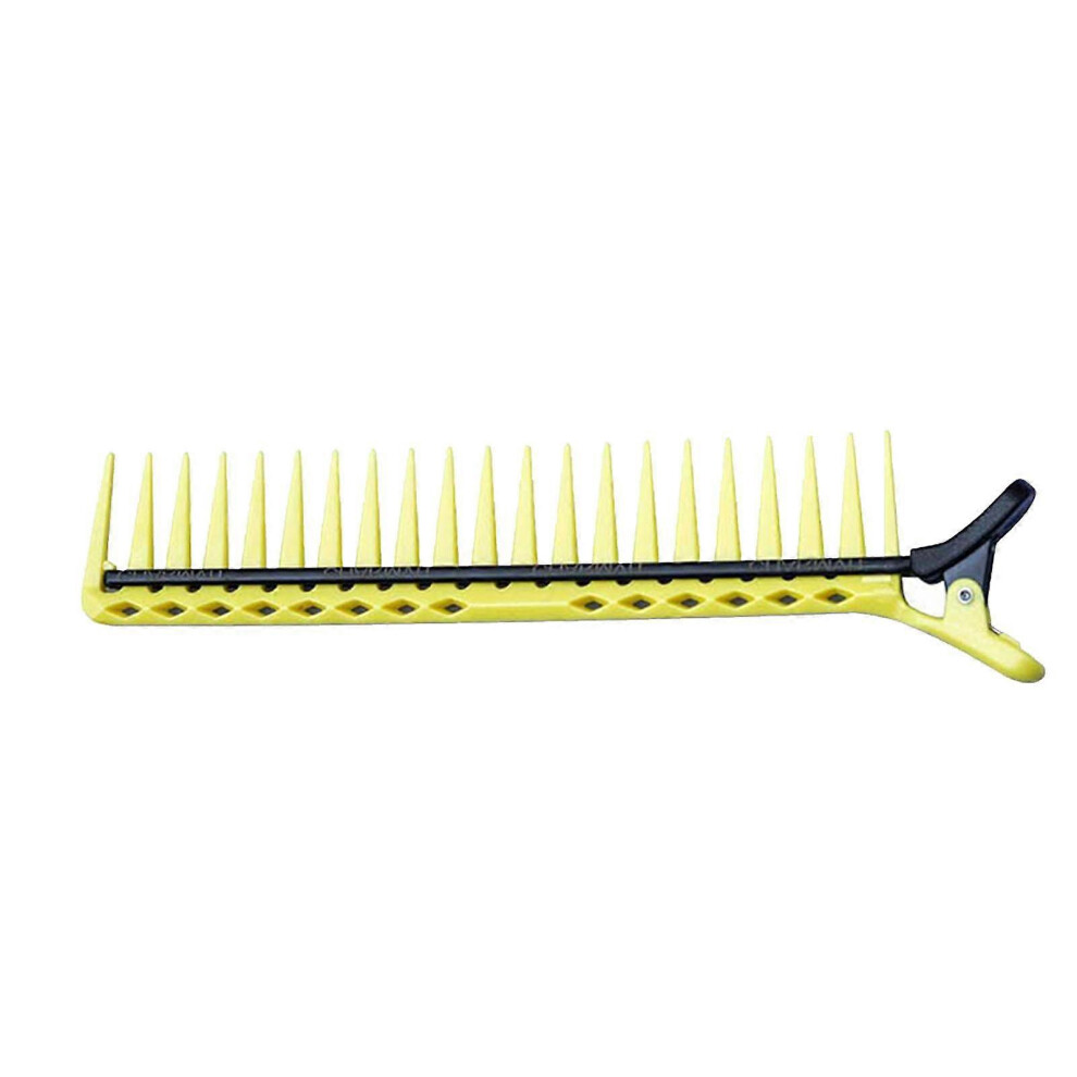 Kikidex (As Show, One Size) Hair Cutting Comb Multipurpose Teasing Comb For Household Men Women Stylists Yellow