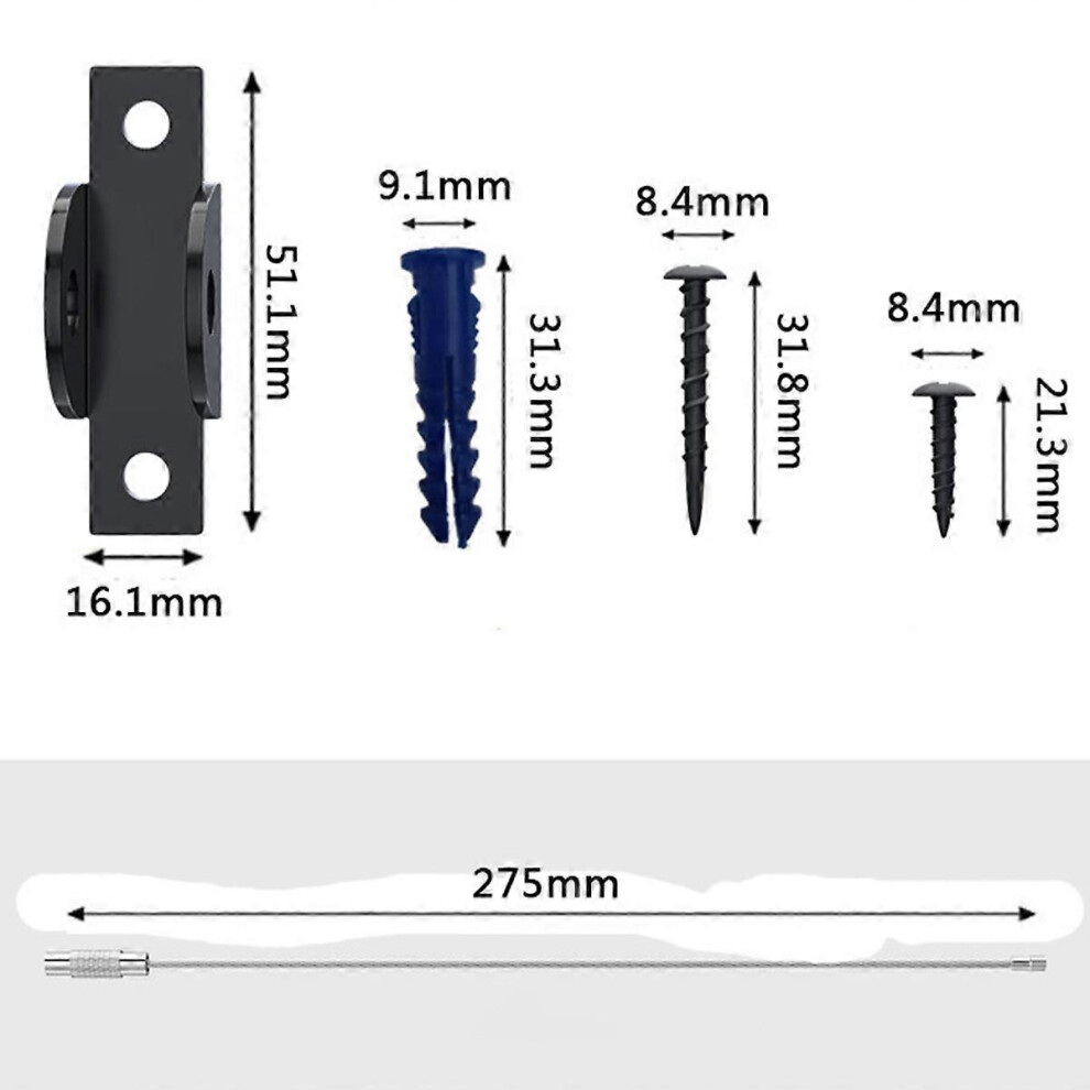 Kikidex (As Show, One Size) Furniture Straps (Pack Of 10) Baby Proof Metal Spike-Proof Furniture Anchor Kit.
