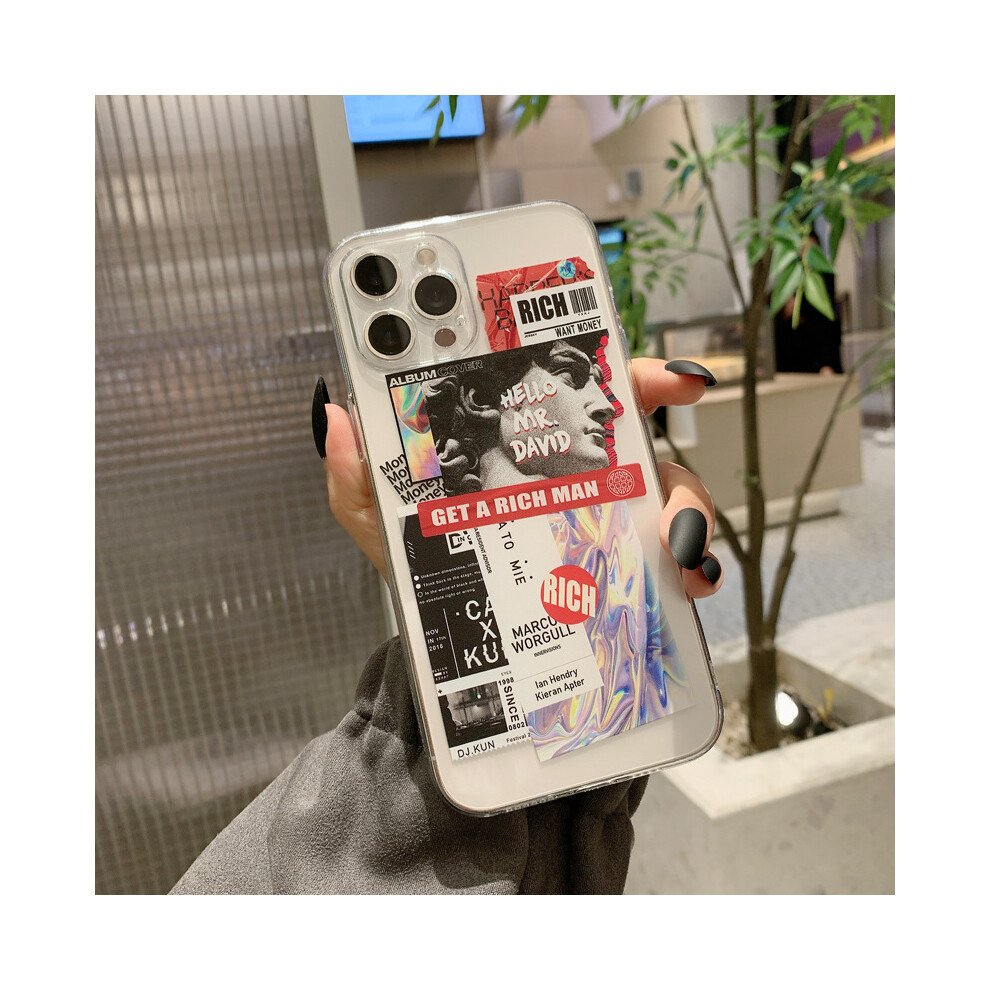 (? ????, 14pro) Art David compatible with Apple 16 Pro iPhone 15 Pro Max transparent 14 Apple 13 anti-drop 12th generation-image-OPC-PHSCZRY-NEW