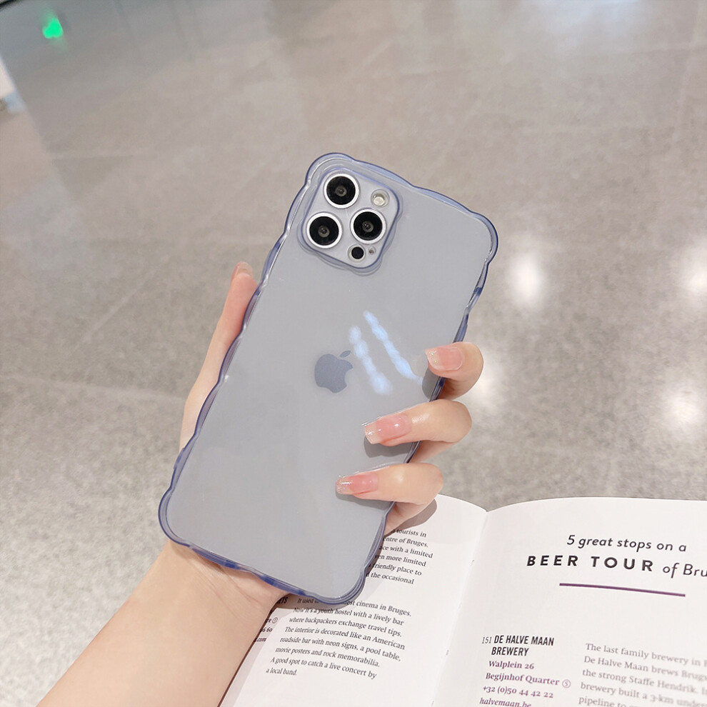 (??? ??, 13promax) Transparent color big wave suitable for iPhone 14 Pro Max, Apple 15 phone case, 16 drop-proof XS soft 8P solid color 13 compatible-image-OPC-PHSD2NX-NEW