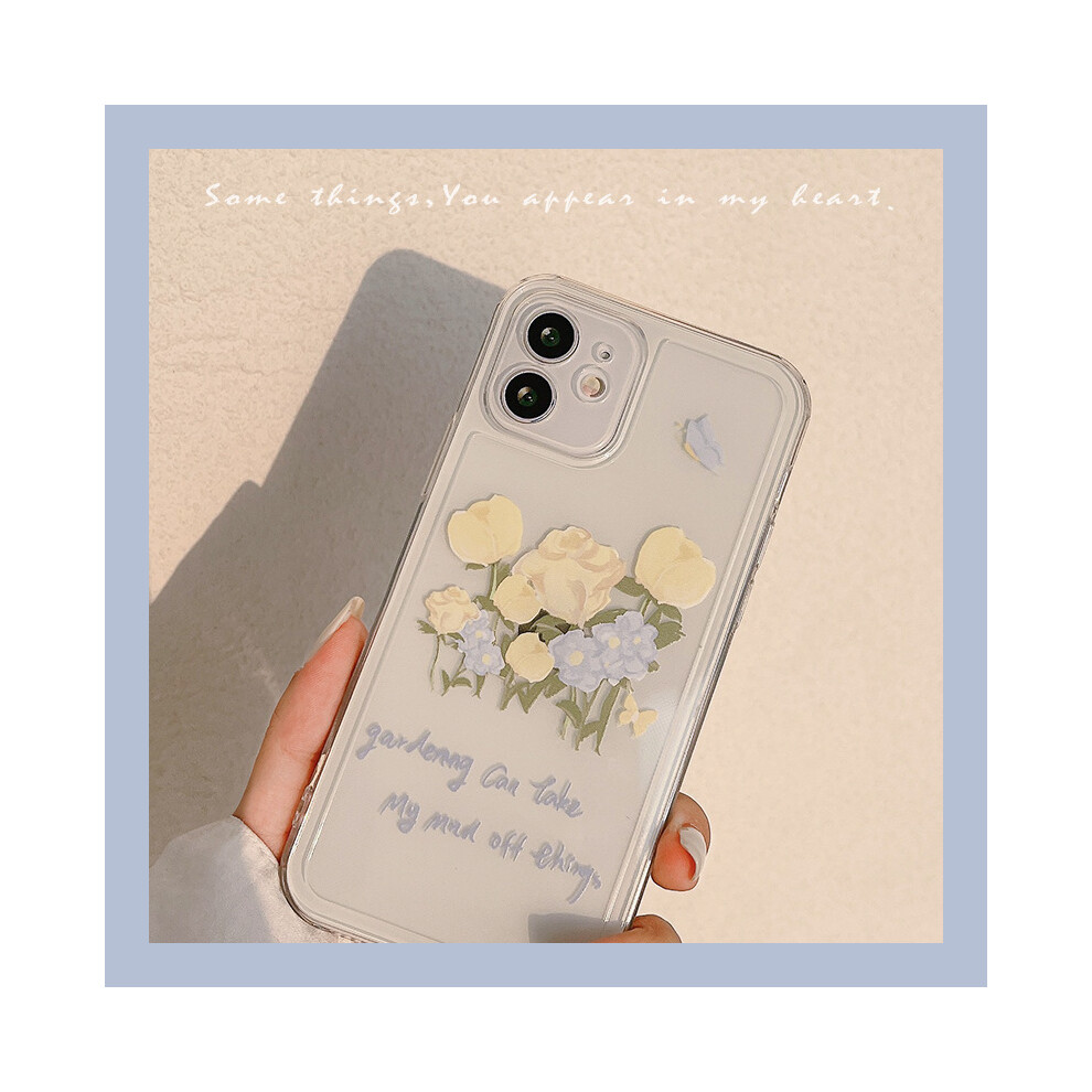 (?? ????, 11pro5.8) "Instagram minimalist style female Apple-compatible iPhone 14 phone case, suitable for 16 Pro Max, transparent 13 soft case, 12 drop-proo...