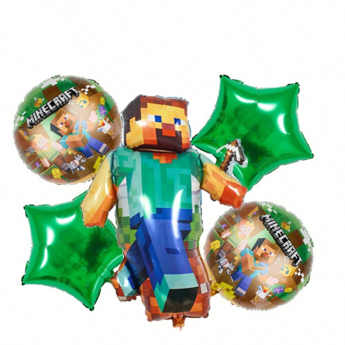 (Set 1) Roblox balloon Roblox Minecraft balloon cartoon world foil balloon birthday party decorations on OnBuy