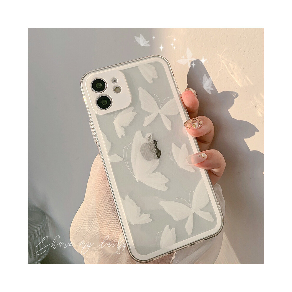 (? ???, 15plus) Retro butterfly iPhone case for Apple 16, minimalist 15 Pro Max transparent 14 protective cover, 13 fairy Xs.-image-OPC-PHSDB6J-NEW