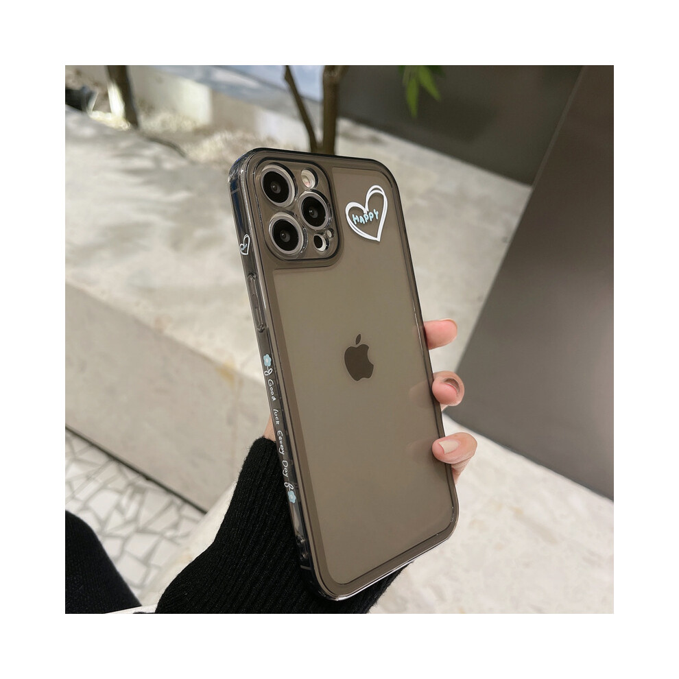 (?? ??happy??, 12pro(6.1)) Simple and stylish iPhone 15 case for couples, compatible with 16 Pro Max, silicone for 13, fits 8 Plus, side XS soft 14.