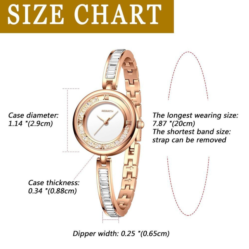 Wristwatch Bracelet Bangle Watch Crystal Analog Display Diamond Roman Font Glitter Cute Fashionable Simple Rose Gold Fashion Watch Accessory Birthday