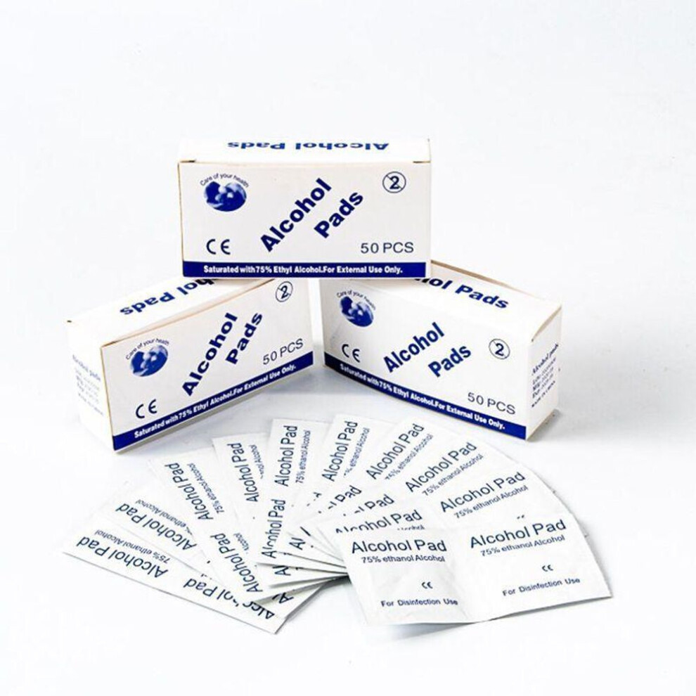 (white, 50PCS) 50/100pcs 75% Alcohol Disinfection Cotton Sheet, Disposable Disinfection Mobile Phone Screen Lens Cleaning Ear Hole Sterilization Alcohol Wipe