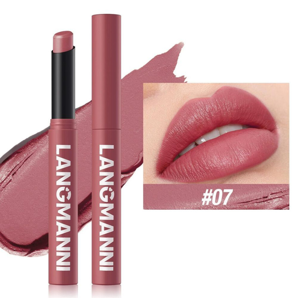 (07) 1pc Matte Lipstick, Easy To Color Lipstick Pen, Long-lasting Easy To Color Moisturizing Lipstick, Natural Moisturizing And Moisturizing Lipstick