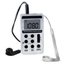 AM FM Digitalradio 2-Band-Stereoempfänger Tragbares Mini-Radio Taschenradio mit Kopfhörern 1,5-Zoll-LCD