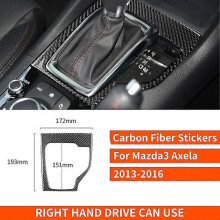 Per Mazda 3 Axela Bm 2013-2016 Accessori per auto Pannello cambio interno in fibra di carbonio Pulsanti
