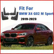 Unieke spatbord voor BMW X4 G02 M Sport 2019-2023 Voor Achter 4 stuks spatlappen Spatborden Auto-accessoires