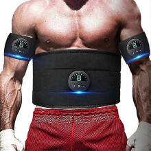 Cinturón adelgazante eléctrico Ems para hombre, estimulador muscular inteligente, entrenador de abdominales,