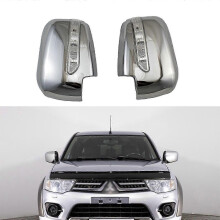 Fantastische Triton L200 2005-2014 Pa Jero Jin Chang Galvanik Rückspiegel Abdeckung Mit Licht Rückspiegel