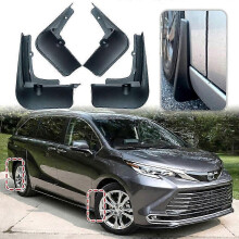 Für 2021-2023 Toyota Sienna vorne und hinten Spritzschutz 4 Stück Schmutzfänger schwarz