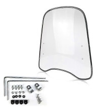 Parabrezza per moto, spoiler trasparente, universale, per parabrezza in PC, con bordo allargato