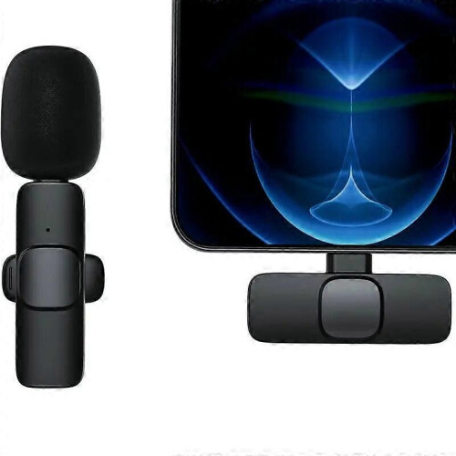 Microfono Lavalier wireless, microfono da bavero per trasmissione, set di microfoni per registrazione 2