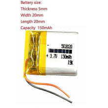 Kleiner Li-Polymer-Akku 502020 3,7 V 150 mAh Lipo-Akku Kompatibel mit MP3-Lautsprechern Smart Watch