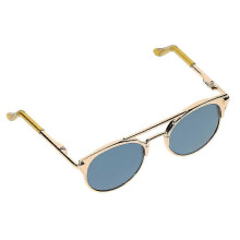 (Gray Lens, One size) Cat Eye Golden Metal Frame Sunglasses for Blythe Pullip Doll Clothes Outfit - Purple Lens
