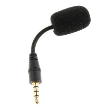 (3.5mm 4 Pole Pin Straight Head, One size) 3.5mm Black Stereo Mini USB Mic Microphone 3.5mm 3 Stereo Straight Head