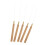 (As show, One size) 5 Pieces Wooden Handle Hair Extensions Loop Needle Threader Pulling Hair Care Styling Tools 5