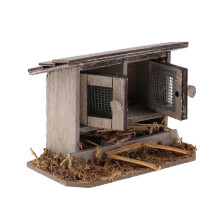 (As show, One size) 1/12 Scale Dollhouse, Miniature Chicken Coop, Chicken Coop, Farm, Garden, Yard Decoration