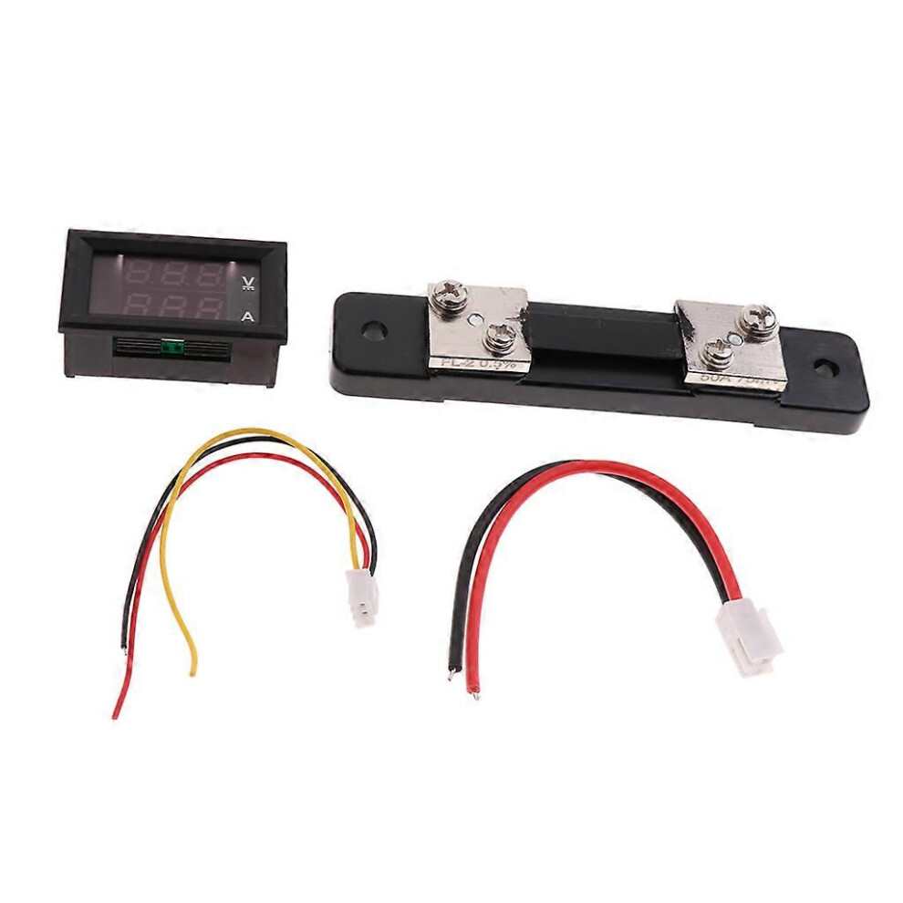 (As Show, One Size) Dual Led Digital Voltmeter Ammeter Current Volt Meter Gauge Tester 0-50A 4633730192729