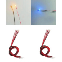 (As show, One size) 40pcs Mini Pre Wired #0805 SMD LED Lights Lighting Kits Micro HO N Scale