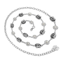 (Black, One size) Metal Waist Chain Black