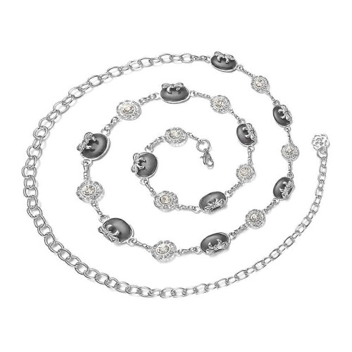 (Black, One size) Metal Waist Chain Black 1