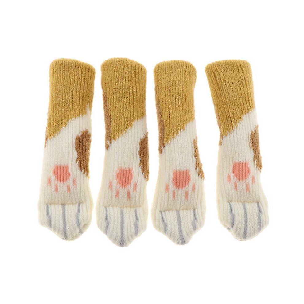 (Strip-Yellow, One size) 4pcs Floor Protectors Chair Leg Cover Pads Furniture Socks for 6-18cm Girth - Black, as described-image-OPC-PHSFJ9Z-NEW