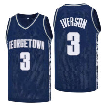 ( Blue, M) Men's Allen Tribute Vintage Basketball Jersey – Embroidered Hip Hop Sleeveless Sportswear Tank Top