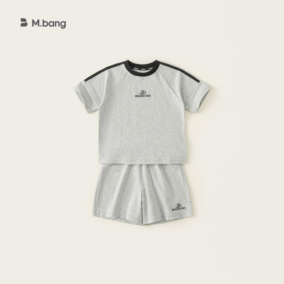 (130CM)Vêtement été enfant lettre imprimé t shirt short mode extérieur costume