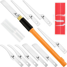(Style 1) Mini Hand Saw Model Tools Small Hobby Saw Blades Kit with 9 Tiny Razor Hacksaw Blades for Miniatures, Modeling