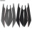 4 stuks koolstofvezel auto bumpervin canard splitter diffuser spoiler luchtmes 2